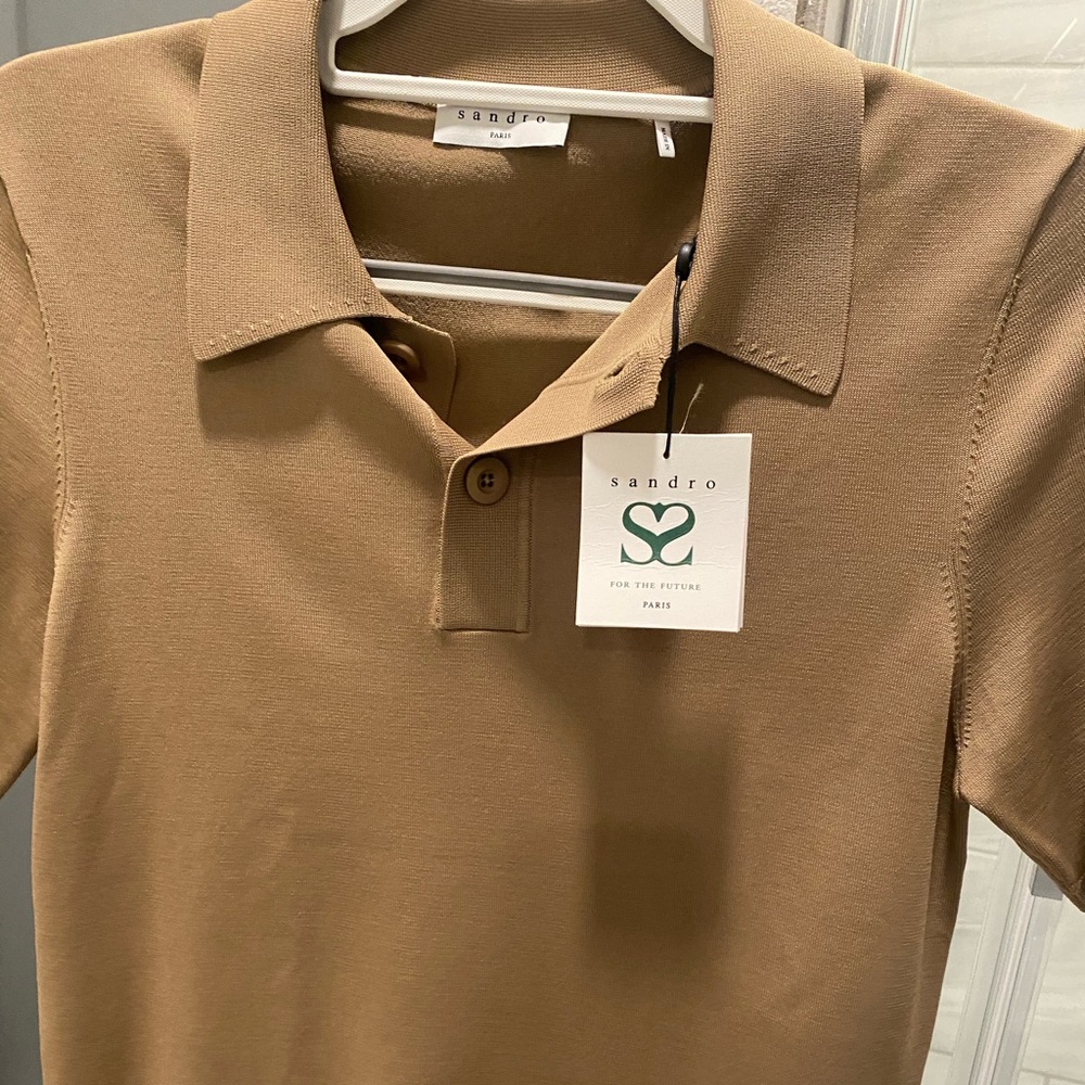 Brown/Tan Sandro Small Shirt
